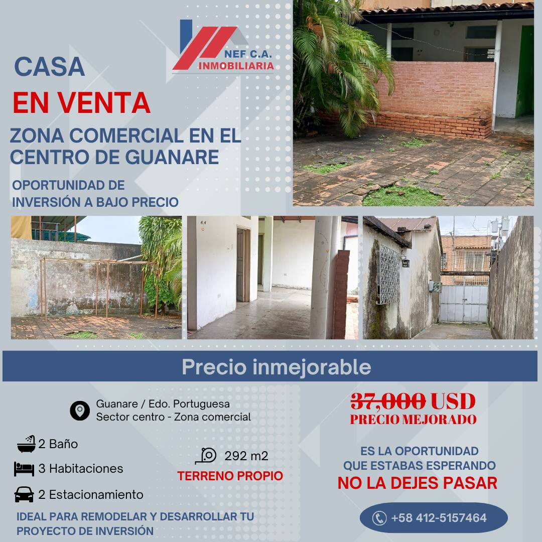 #G1-01 - Casa para Venta en Guanare - P